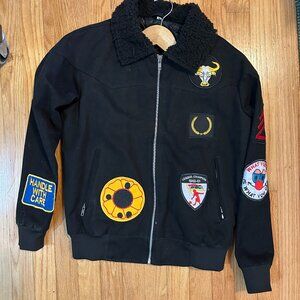 Patchwork Bomber Jacket